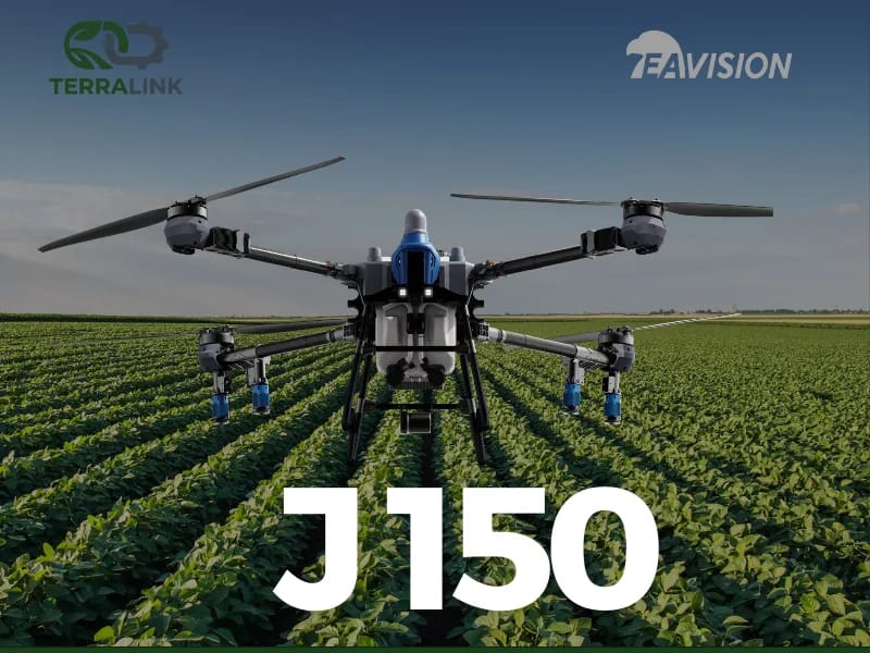 Drone fumigador EAVISION en acción