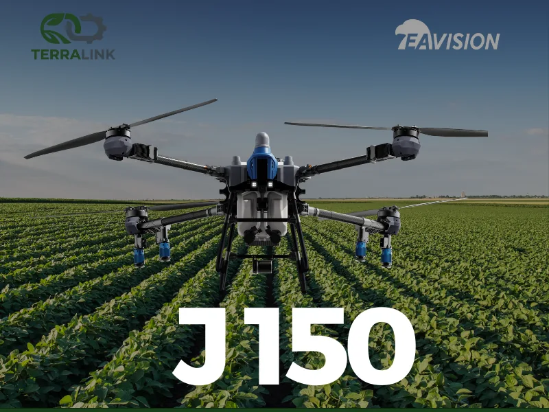 Drone fumigador EAVISION en acción